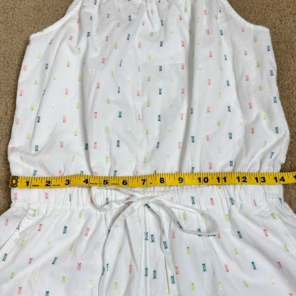 Loft White Embroidered Strappy Romper Size XS - Picture 9 of 10